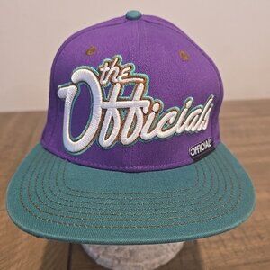 The Officials Daddy Kane Script Hat Cap Flat Bill Strapback Purple Teal Leopard